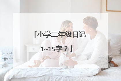 小学二年级日记1~15字？