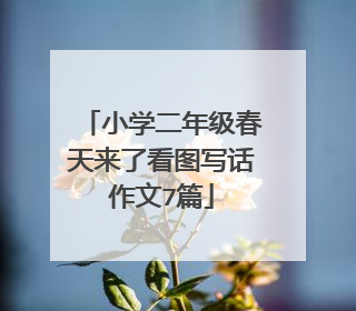 小学二年级春天来了看图写话作文7篇