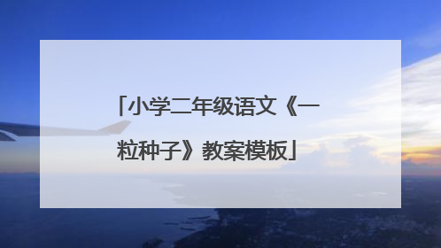 小学二年级语文《一粒种子》教案模板