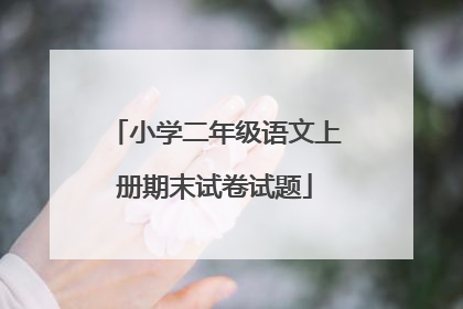小学二年级语文上册期末试卷试题