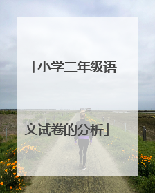 小学二年级语文试卷的分析