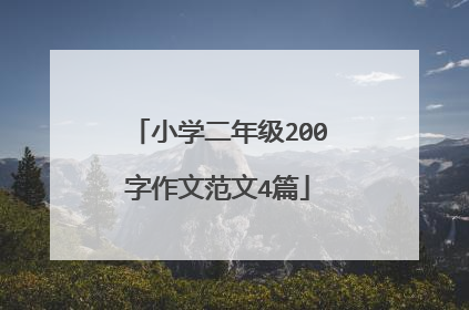 小学二年级200字作文范文4篇