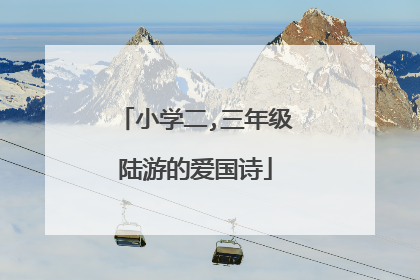 小学二,三年级陆游的爱国诗