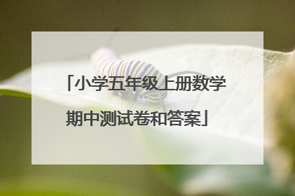 小学五年级上册数学期中测试卷和答案