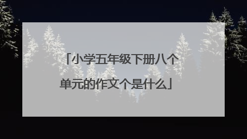 小学五年级下册八个单元的作文个是什么