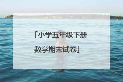 小学五年级下册数学期末试卷
