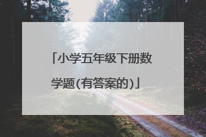 小学五年级下册数学题(有答案的)