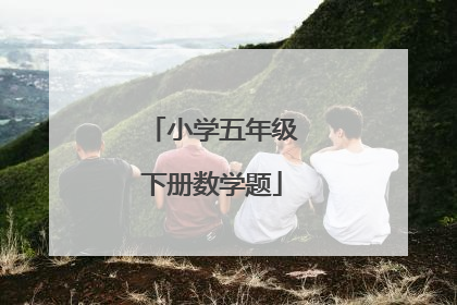 小学五年级下册数学题