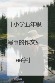 小学五年级写事的作文500字