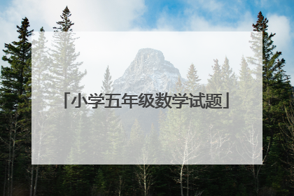 小学五年级数学试题