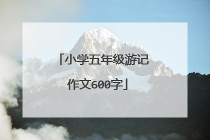 小学五年级游记作文600字