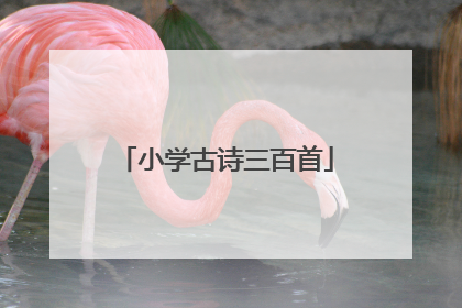 小学古诗三百首