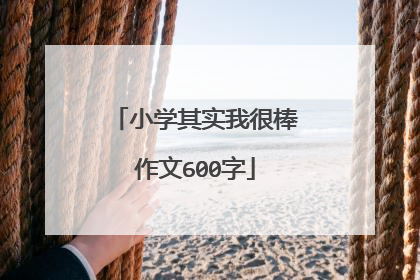 小学其实我很棒作文600字