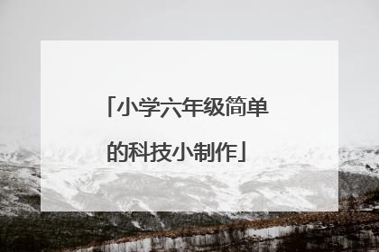 小学六年级简单的科技小制作