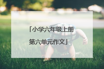小学六年级上册第六单元作文