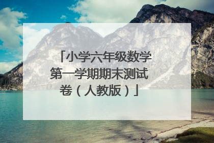 小学六年级数学第一学期期末测试卷（人教版）