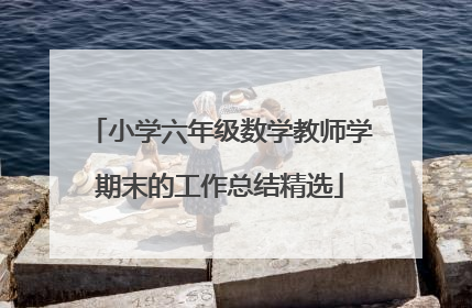 小学六年级数学教师学期末的工作总结精选