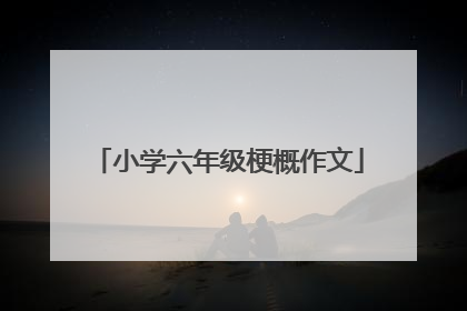 小学六年级梗概作文