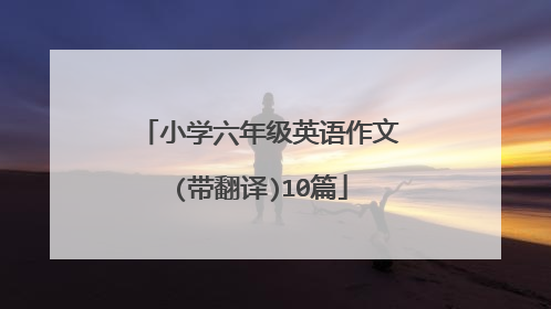 小学六年级英语作文(带翻译)10篇