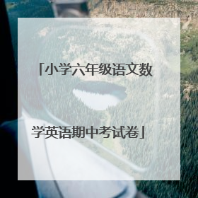 小学六年级语文数学英语期中考试卷