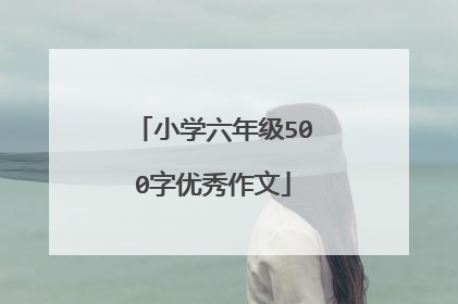 小学六年级500字优秀作文