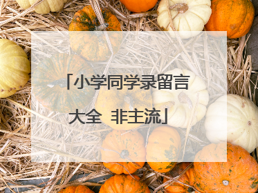 小学同学录留言大全 非主流