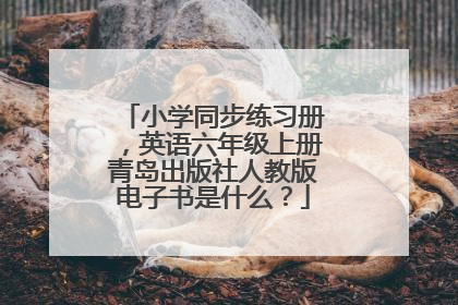 小学同步练习册,英语六年级上册青岛出版社人教版电子书是什么?