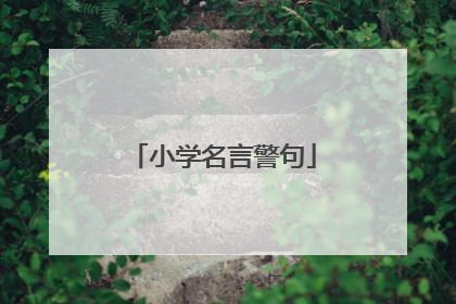 小学名言警句