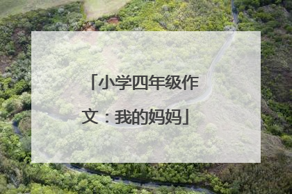 小学四年级作文：我的妈妈