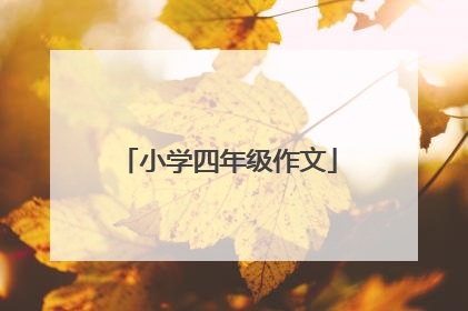 小学四年级作文