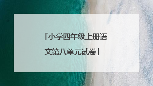 小学四年级上册语文第八单元试卷
