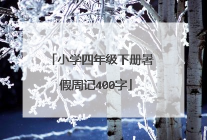 小学四年级下册暑假周记400字
