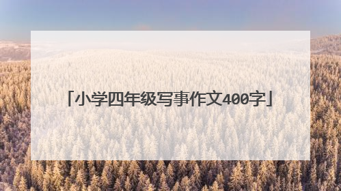 小学四年级写事作文400字