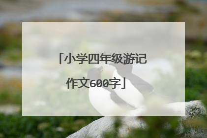 小学四年级游记作文600字