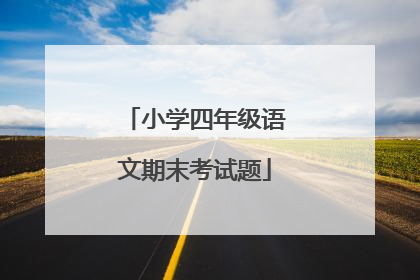 小学四年级语文期末考试题