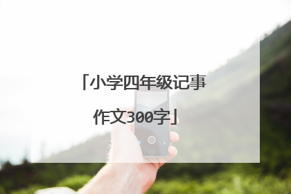 小学四年级记事作文300字