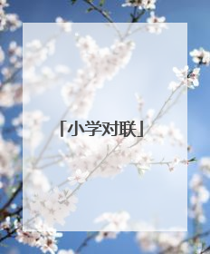 小学对联