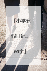 小学寒假日记100字