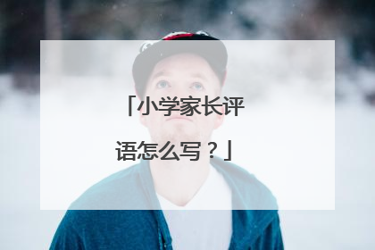 小学家长评语怎么写？