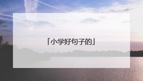 小学好句子的