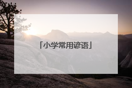 小学常用谚语