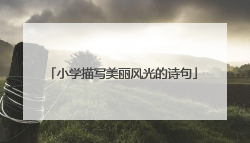 小学描写美丽风光的诗句