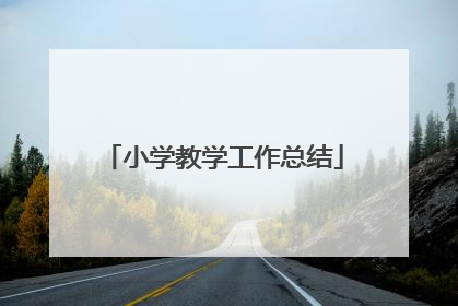小学教学工作总结