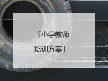 小学教师培训方案
