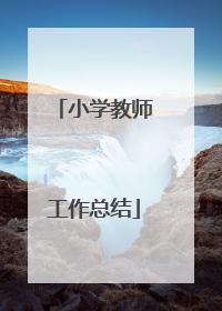 小学教师工作总结