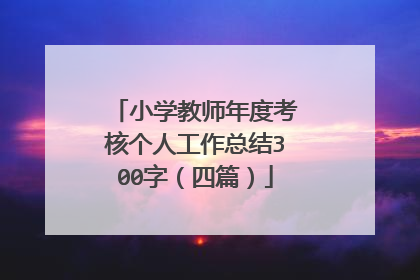 小学教师年度考核个人工作总结300字（四篇）