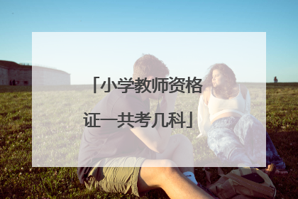 小学教师资格证一共考几科