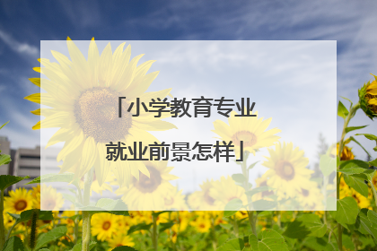 小学教育专业就业前景怎样