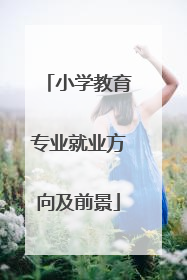 小学教育专业就业方向及前景