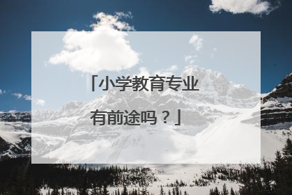 小学教育专业有前途吗?